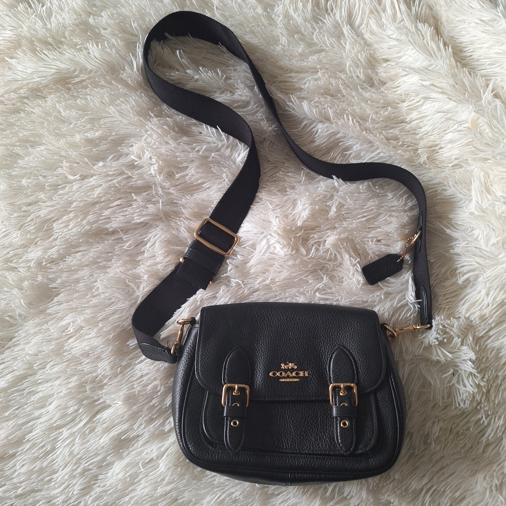 Coach Black Leather Crossbody Bag